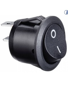 INTERRUTTORE UNIPOLARE 10 AMP TONDO COLORE NERO