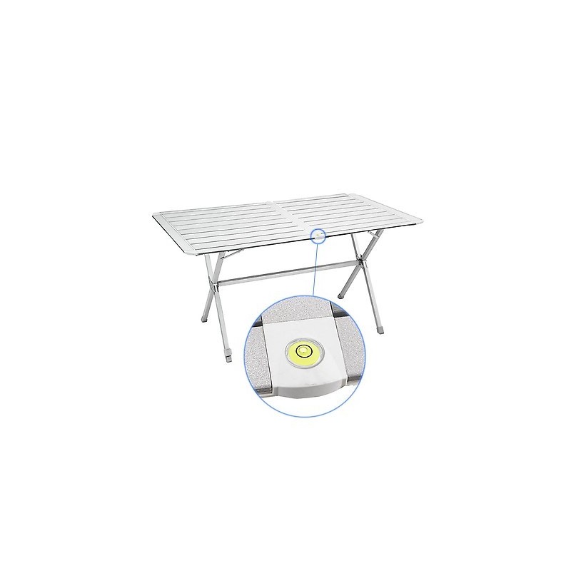 TAVOLO ARROTOLABILE IN ALLUMINIO SILVER 6 CON...