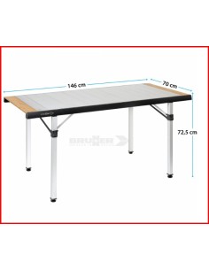 TAVOLO QUADRA TROPIC 6 CON BAMBOO ARROTOLABILE 6 POSTI 2
