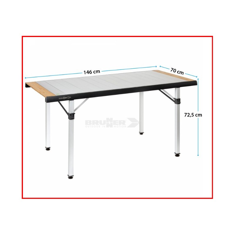 TAVOLO QUADRA TROPIC 6 CON BAMBOO ARROTOLABILE...
