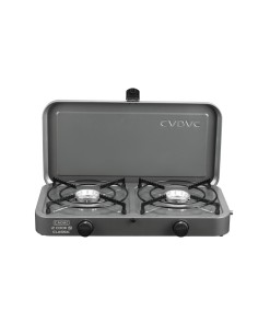 FORNELLO CADAC 2 COOK CON 2 FUOCHI COLORE NERO COMPLETO...