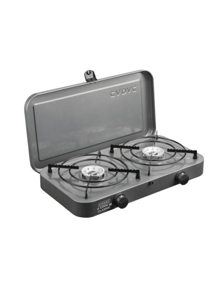 FORNELLO CADAC 2 COOK CON 2 FUOCHI COLORE NERO COMPLETO DI SACCA