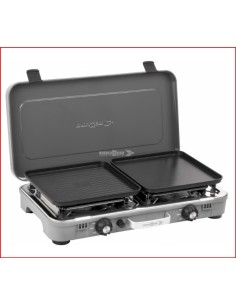FORNELLO DEVIL  2 COOK CON 2 FUOCHIE 2 PIASTRE COLORE NERO