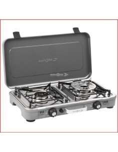 FORNELLO DEVIL  2 COOK CON 2 FUOCHIE 2 PIASTRE COLORE NERO 2