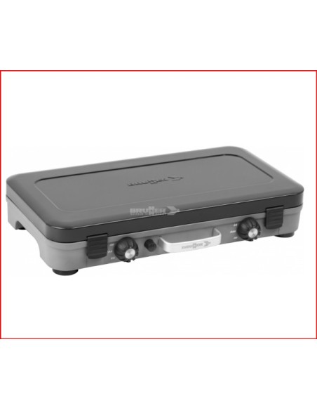 FORNELLO DEVIL  2 COOK CON 2 FUOCHIE 2 PIASTRE COLORE NERO