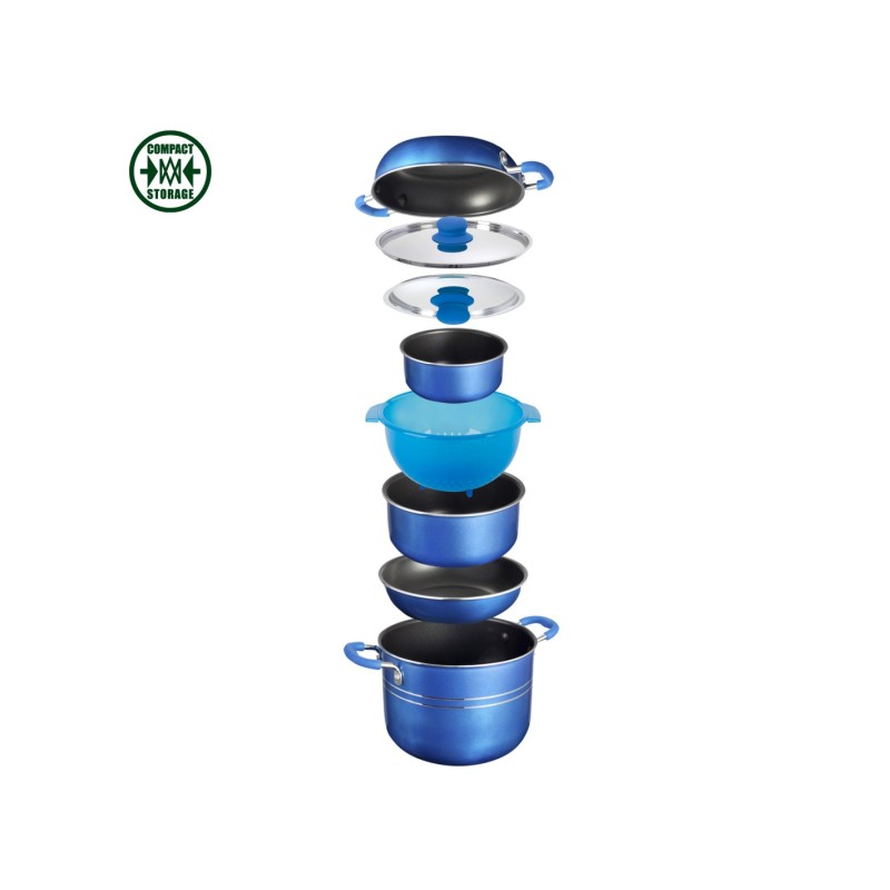 POPOTE SKIPPER 9+1 COLORE BLU DIAMETRO 24 CM IN...