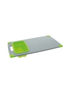 TAGLIERE CON CONTENITORE DI RACCOLTA IN SILICONE REMOVIBILE