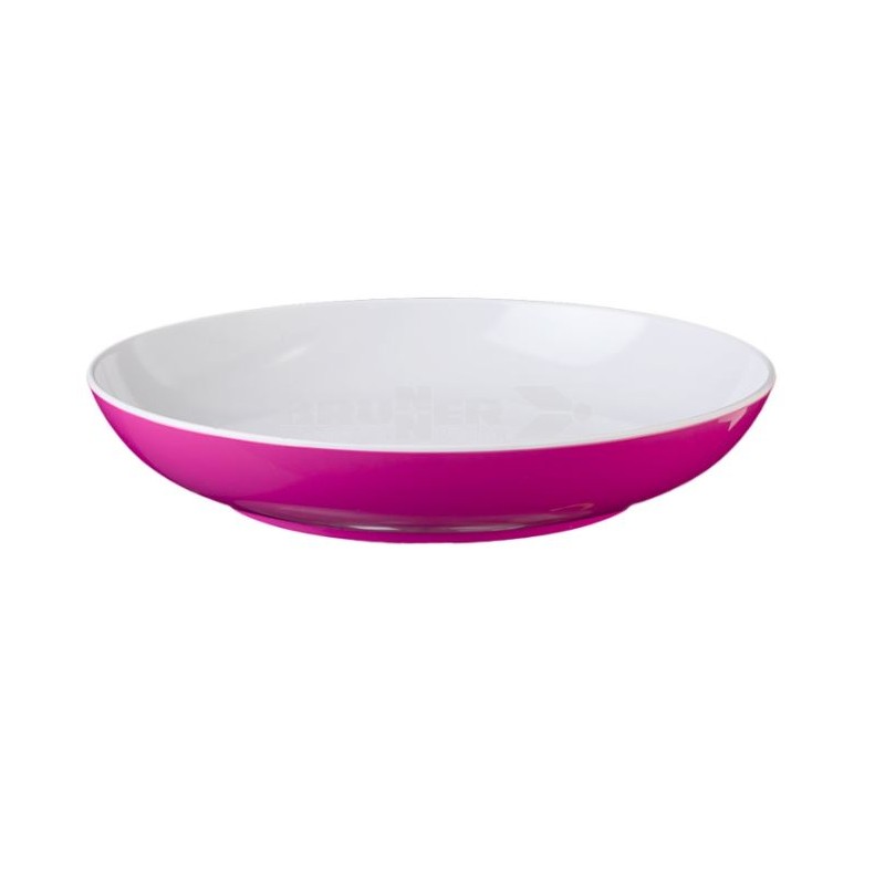 PIATTO FONDO IN MELAMINA COLORE FUCSIA CON...