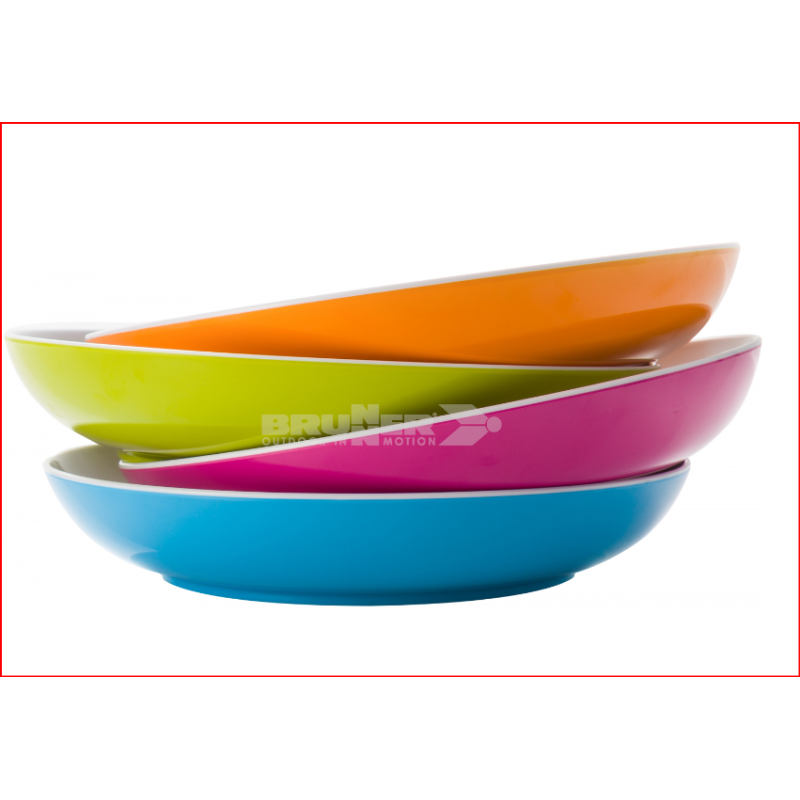 PIATTO FONDO IN MELAMINA COLORE FUCSIA CON...