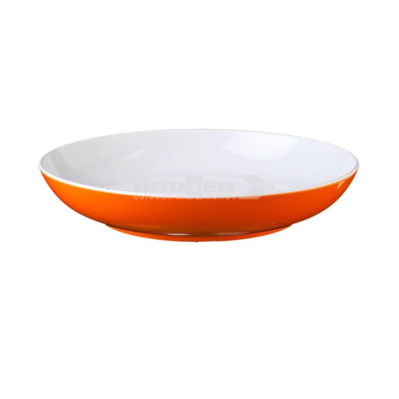 PIATTO FONDO IN MELAMINA COLORE ARANCIO CON...