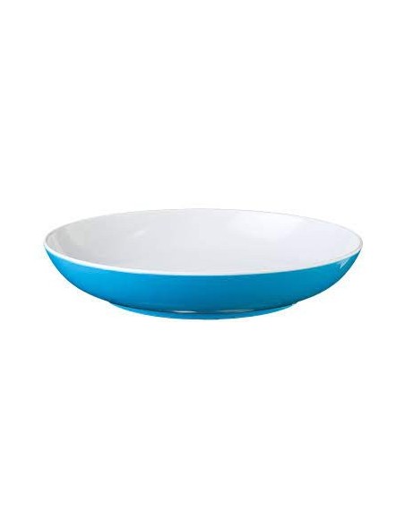 PIATTO FONDO IN MELAMINA COLORE BLU CON ANTISPLIP