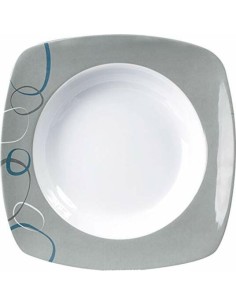 PIATTO FONDO IN MELAMINA MODELLO CASCADE COLORE GRIGIO E BLU