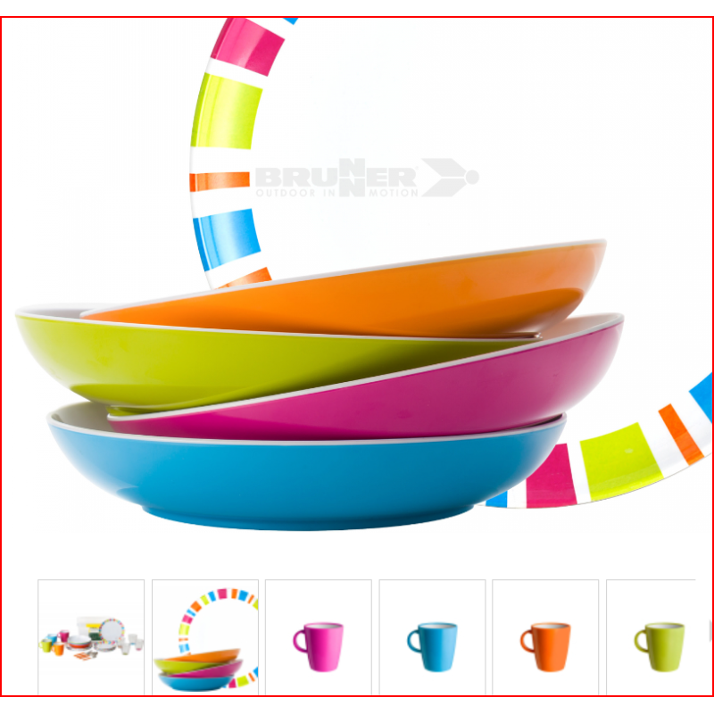PIATTO PIANO DA FRUTTA COLORATO  IN MELAMINA...