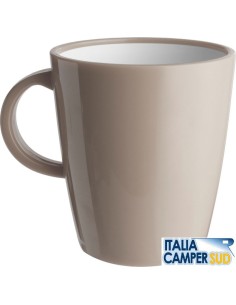 TAZZONE CON MANICO COLORE TORTORA