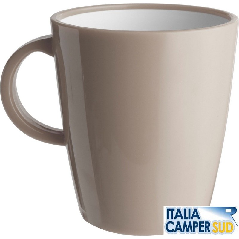 TAZZONE CON MANICO COLORE TORTORA
