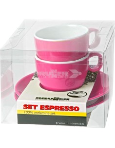 SET DI DUE TAZZINE PER CAFFE ESPRESSO COLORE FUCSIA