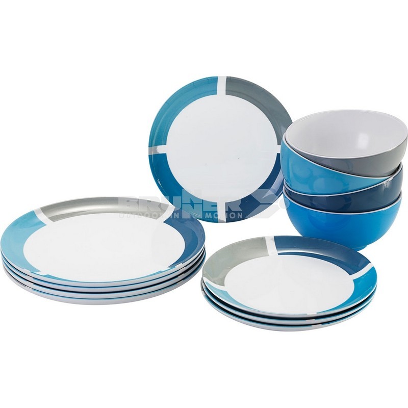 SET IN MELAMINA SPECTRUM DA 12 PEZZI COLORE...