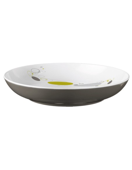 SET IN  MELAMINA  SPACE IN VERDE E GRIGIO DA 16 PEZZI  CON ANTISLIP