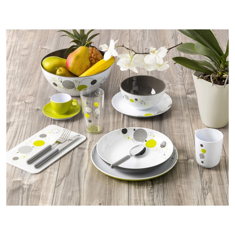 SET IN  MELAMINA  SPACE IN VERDE E GRIGIO DA 16...