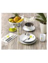 SET IN MELAMINA SPACE IN VERDE E GRIGIO DA 16 PEZZI CON ANTISLIP