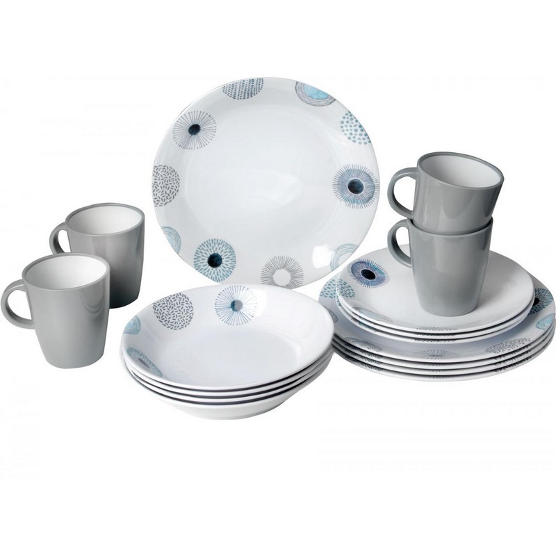 SET IN MELAMINA PER 4 PEROSNE MODELLO DEEP SEA...