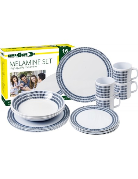 SET IN MELAMINA BLUEBAY 16 PEZZI