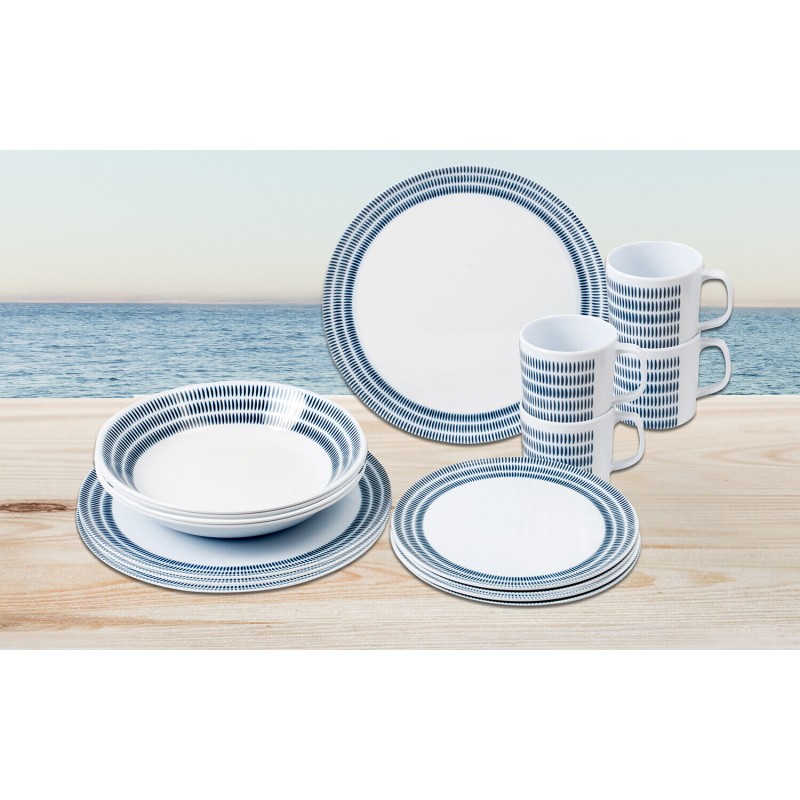 SET IN MELAMINA BLUEBAY 16 PEZZI