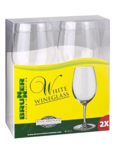 SET DI 2 CALICI PER IL VINO  IL POLICARBONATO ALIMENTARE