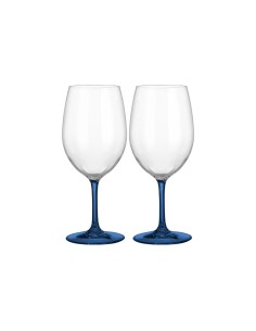 SET DI 2 CALICI PER VINO BIANCO THAITI COLORE BLU