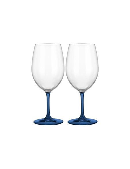 SET DI 2 CALICI PER VINO BIANCO THAITI COLORE BLU