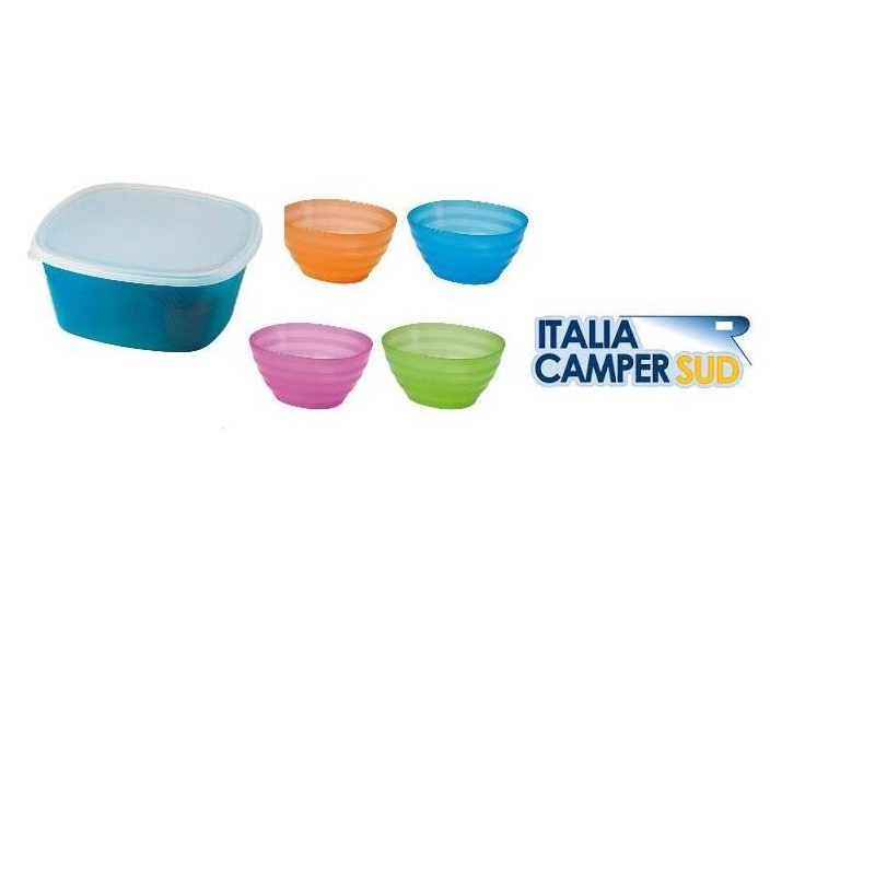 SET DI INSALATIERA CON COPERCHIO E 4 CIOTOLE...
