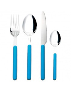 SET DI POSATE DELICE COLORE BLU/TURCHESE