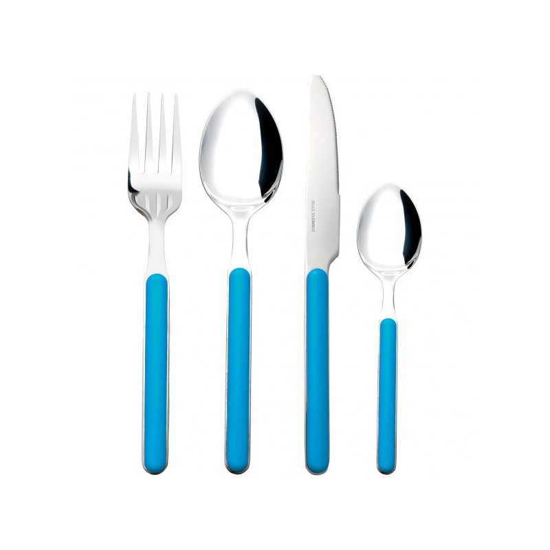 SET DI POSATE DELICE COLORE BLU/TURCHESE