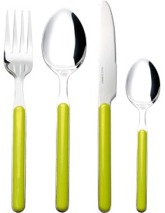 SET DI POSATE DELICE COLORE VERDE MELA