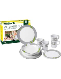 SET MELAMINA BRUNNER MODELLO TULIP VERDE DA 16 PEZZI