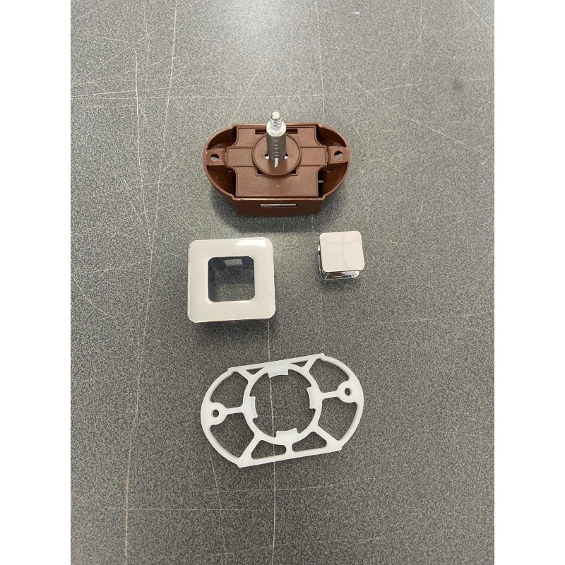 KIT POMELLO CON GHIERA COLORE CROMO COMPLETA DI...
