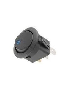 INTERRUTTORE UNIPOLARE 10 A NERO CON LED BLU