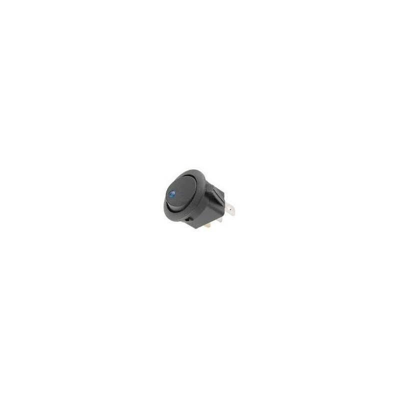 INTERRUTTORE UNIPOLARE 10 A NERO CON LED BLU