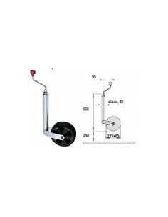 RUOTINO D  APPOGGIO MISURA 200X50 AL-KO SUPPORTO PESO...