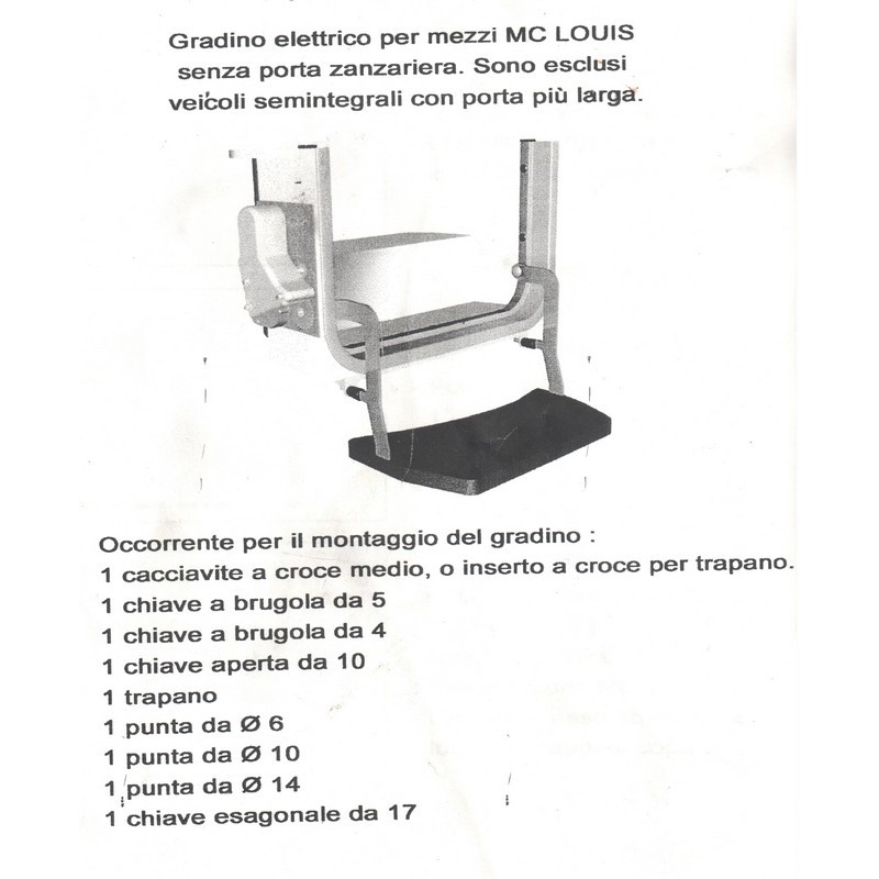 GRADINO ELETTRICO  SUPPLEMENTARE 12 VOLT...