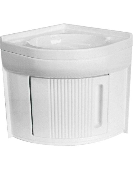 LAVELLO BAGNO COLORE BIANCO AD ANGOLO CON SOTTOLAVELLO