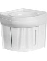 LAVELLO BAGNO COLORE BIANCO AD ANGOLO CON SOTTOLAVELLO