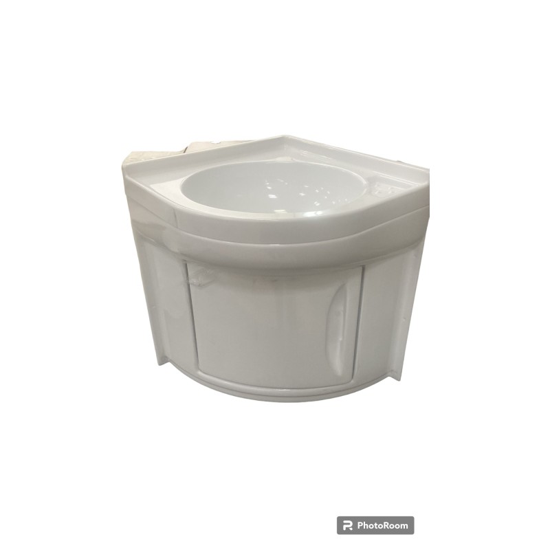 LAVELLO BAGNO COLORE BIANCO AD ANGOLO CON...