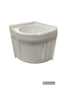 LAVELLO BAGNO COLORE BIANCO AD ANGOLO CON SOTTOLAVELLO