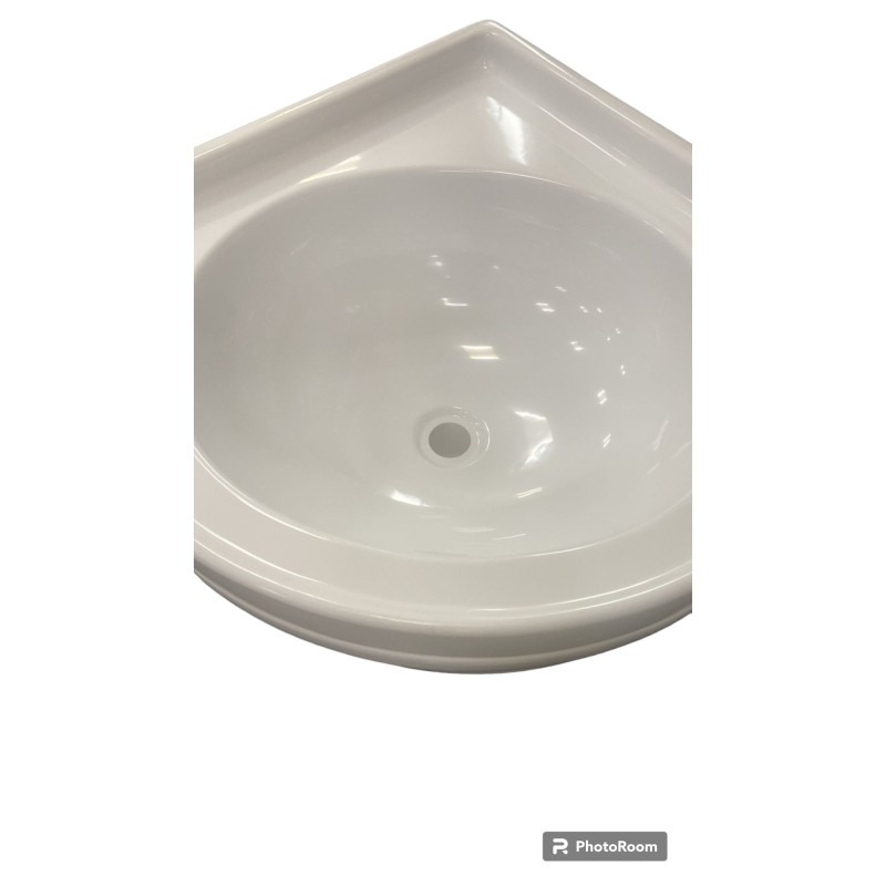 LAVELLO BAGNO COLORE BIANCO AD ANGOLO CON...