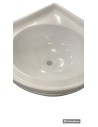LAVELLO BAGNO COLORE BIANCO AD ANGOLO CON SOTTOLAVELLO