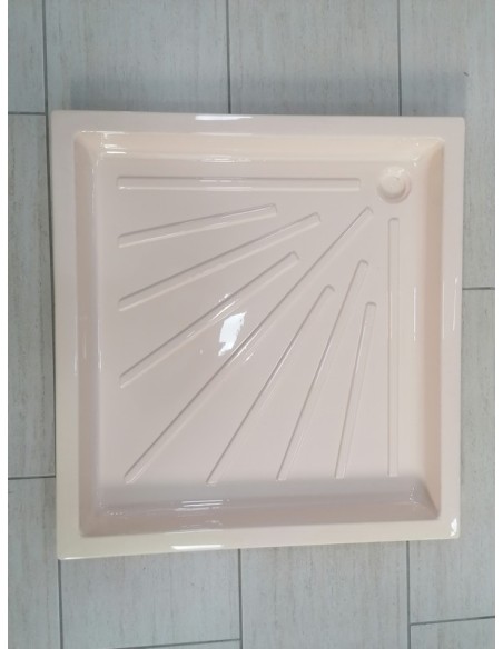 PIATTO DOCCIA 72,5X68 CM IN PLASTICA ANTIURTO AVORIO