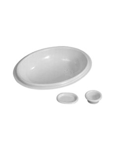 LAVELLO BAGNO OVALE MISURA 40X36 CM COLORE BIANCO