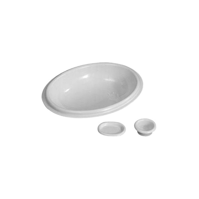 LAVELLO BAGNO OVALE MISURA 40X36 CM COLORE BIANCO