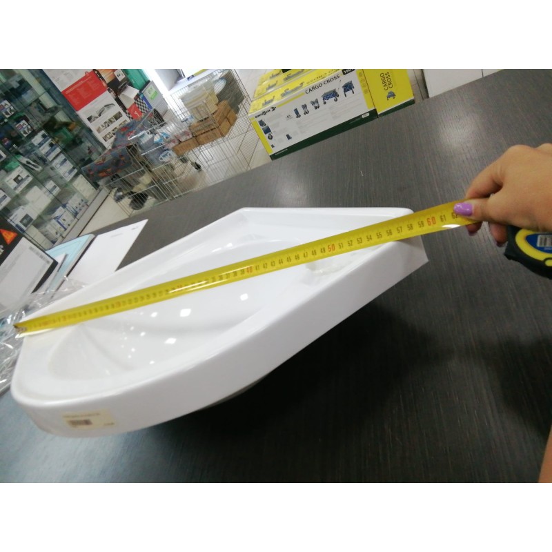 LAVELLO BAGNO AD ANGOLO DA 42X42 CM BIANCO